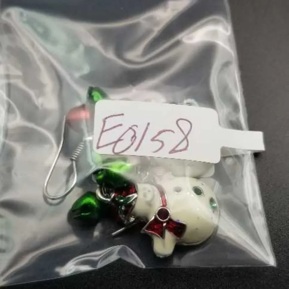 Jingle bell snowman earrings E0158